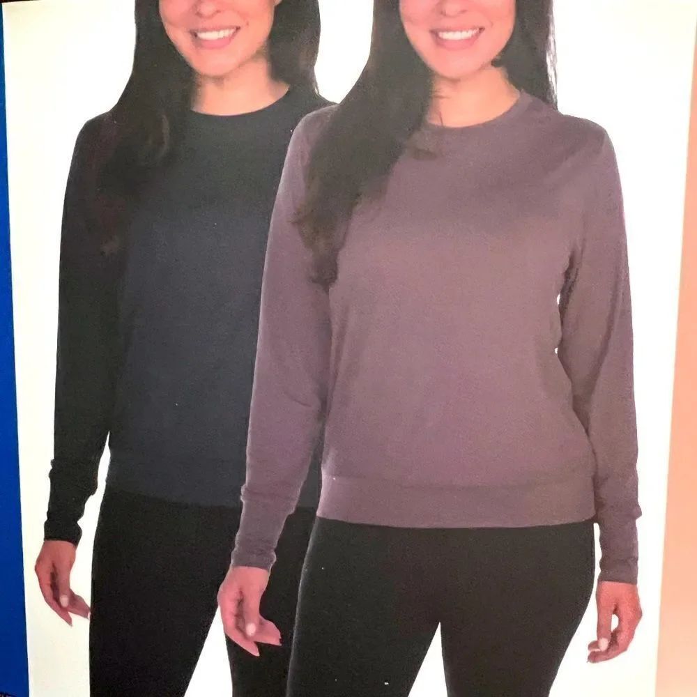 NWT Lukka Lux Ladies Long Sleeve Active Tee 2 Pack